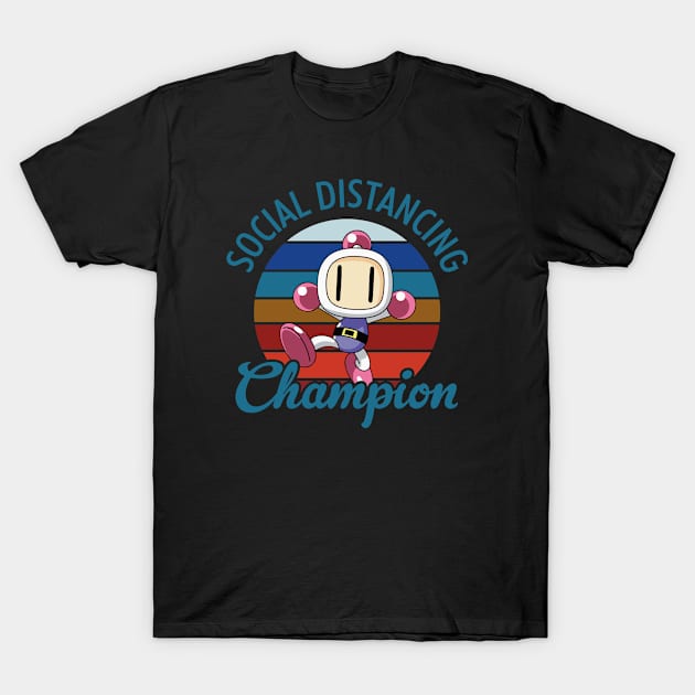 Bomberman Social Distancing Champion T-Shirt by Rebus28